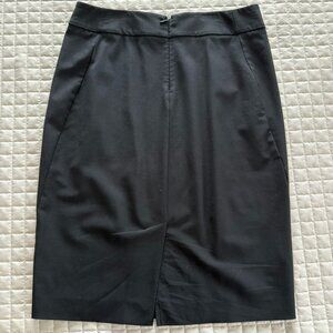 Theory Pencil Skirt Slim Fit Stretch Wool Grey Size 6